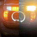 2Pcs Yellow 3157 3156 Car Reverse Light Backup 68-SMD LED Bulb Lights 305@