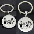 Fashion Family Mom Dad Daughter Son Pet Keychain Stainless Steel Keyring â„–[