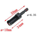 4Pcs Plug Wood Cutter Tool Set Round Shank Drill Bit Carbon Steel Black