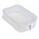 Women Portable PVC Transparent Plastic Waterproof Zipper Cosmetic Bag