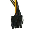 Dual SATA 15 Pin Male to 6 Pin Female Graphics Video Card Power Cable ConnectoJR
