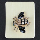 High Quality Bees Brooch Black Enamel Corsage Hats Scarf Clips Accessories  Y6V2