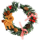 2Pcs PVC Christmas Wreath Garland Christmas Decorations for Home Pine Snowm