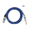 Nylon Braided  1/4 Jack 6.35mm Stereo Male to XLR Female Microphone Cable