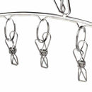 3 Pack Stainless Steel Laundry Drying Rack Clothes Hanger with 10 Clips For