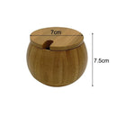 Kitchen Bamboo Natural Salt Shaker Household Spice Bottle With Lid Storage  J4J7