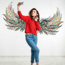 2pcs Removable Cartoon Wings Wall Stickers Waterproof Kids Bedroom Decals