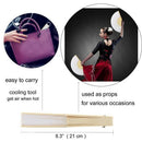 10Pcs/lot 21cm White Color Fabric Hand FanÃ¯Â¼Å’Silk Hand Fan Wedding Party Prom K8A2