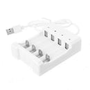 1.2V Universal 4 Slot AA/AAA Rechargeable Battery Charger Adapter USB Plug Z MO