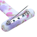 Rose red white flower pattern Silicone Nurses Brooch Tunic Fob Pocket Watch