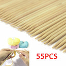 Bamboo Double Pointed Knitting Needles 13cm/5" Long - Set of 55