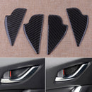 Carbon Fiber Car Interior Door Handle Bowl Cover Trim Fit For Mazda CX-3/5/8/9