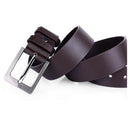 dnuxlou Men's PU Leather Sole Business Belt Buckle Casual Belt Metal Buckle I2O3