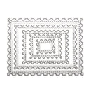 5pcs/Set Rectangle Wave Cutting Dies Stencil for DIY Scrapbook