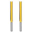 2pcs Carbide Tipped Long Straight Router Bit Trimming Blade Edge Repair Cutter