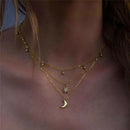Boho Multilayer Star Moon Chain Choker Pendant Necklace Bib Statement Jewelry Kw