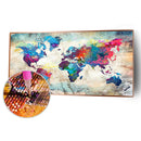 World Map DIY Diamond Painting 5D Full Round Drill Embroidery Home Decor A