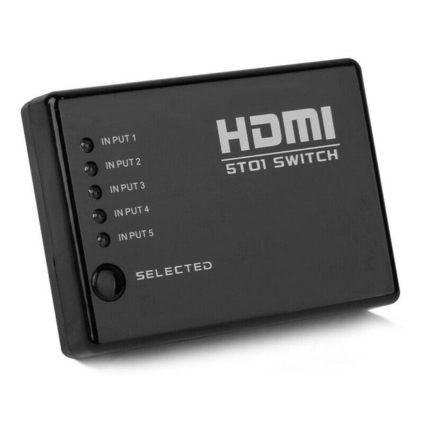 5 Port way hub/splitter/switcher HDMI Switch 5x1 5 in 1 out Remote PC PS4 to TV