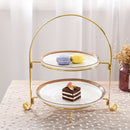 2 Tiers Easy Install Living Room Bowl Home Hotel Fruit Tray Storage Holder