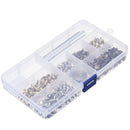 180x Double Cap Tubular Rivets Metal Tool Set Leather Crafts Studs Repair-6 A0N3