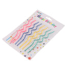 8pcs/set Long curve cake candles mix color birthday wedding party suppliesB Hn