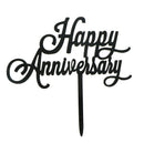 Happy Anniversary Letter Cake Topper Acrylic Xmas Party Cake Decoration TOTO