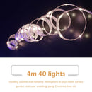 Light String, Waterproof 40 LED Ribbon Lights for Christmas Tree (White)