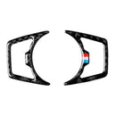 Carbon Fiber Headlight Switch Trim Cover Red+White+Blue for Ford Mustang 15-17