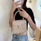 Lattice Pattern PU Women Shoulder Bags Elegant Crossbody Handbags (Khaki)