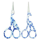 2Pcs Retro Crane Shape Scissors for Sewing Embroidery Shears 2 Sizes