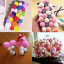 500Pcs Vibrant Colours Fluffy Small Craft Pompoms 18mm Black