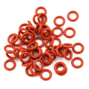 50 Pcs Red Silicone O Ring Seal Washers 10mm x 6mm x 2mm  3C