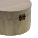 Unpainted Wooden Storage Box Case Round for Jewelry Small Gadgets Gift Wood DIY