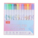 12 Color Self Outline Metallic Markers Double Line Pen for DIY Greeting Cards