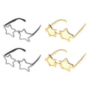 4pcs Five-point Star Sunglasses Eyeglasses Funny Costume Glasses Photo Prop