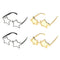 4pcs Five-point Star Sunglasses Eyeglasses Funny Costume Glasses Photo Prop