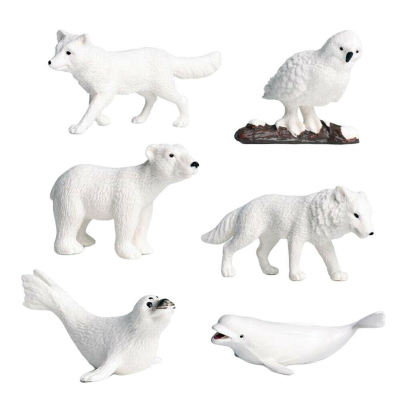 Miniatures Polar Animal Snowy Owl/Alopex Lagopus/Polar Bear/Sea Dog/Arctic
