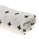 Cotton Lange New born Swaddle Blanket Sleeping bag 110 cm x 110 cm - cross