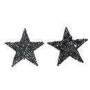 6pcs Star Rhinestone Hot Melt Adhesive Patch Iron on Applique Clothes Decor