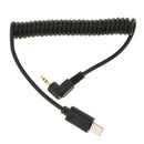 Coiled 2.5mm to S2 Remote Shutter Connect Cable for Sony A7II A9 HX300 A6300