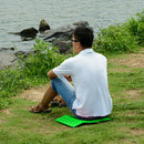 Outdoor Camping Mat Cushion Folding Portable Picnic Seat Pad (Green Black) A