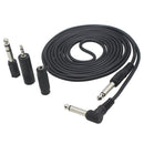 Guitar Audio Cable Amp with 3 Connectors (3.5 to 6.5, 6.5 to 3.5, 3.5 F to F)