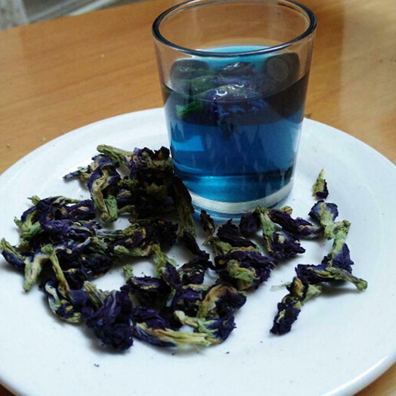 100% Thai Dried Butterfly Pea Flower Pure Organic-Natural Herbal Blue-Drink-