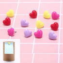 12pcs/box multi-color heart push pins notice board map drawing office thumb  Z