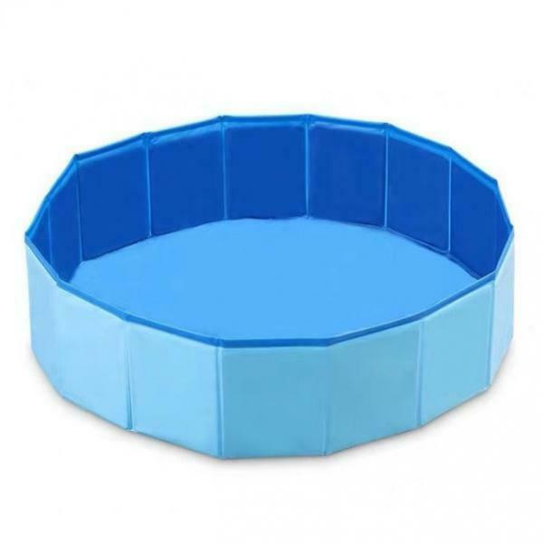 1pc Pet Swimming Pool Foldable Portable Pet Pool Non-slip Bottom for Dogs Blue