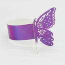Creative Napkin Ring 50x Butterfly Band Serviette Holder Party Decor Purple