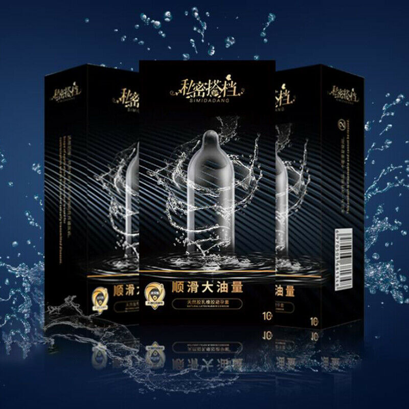 Hyaluronic Acid Water Soluble Smooth Large Oil Latex Condoms ContraceptivlyJ Bj