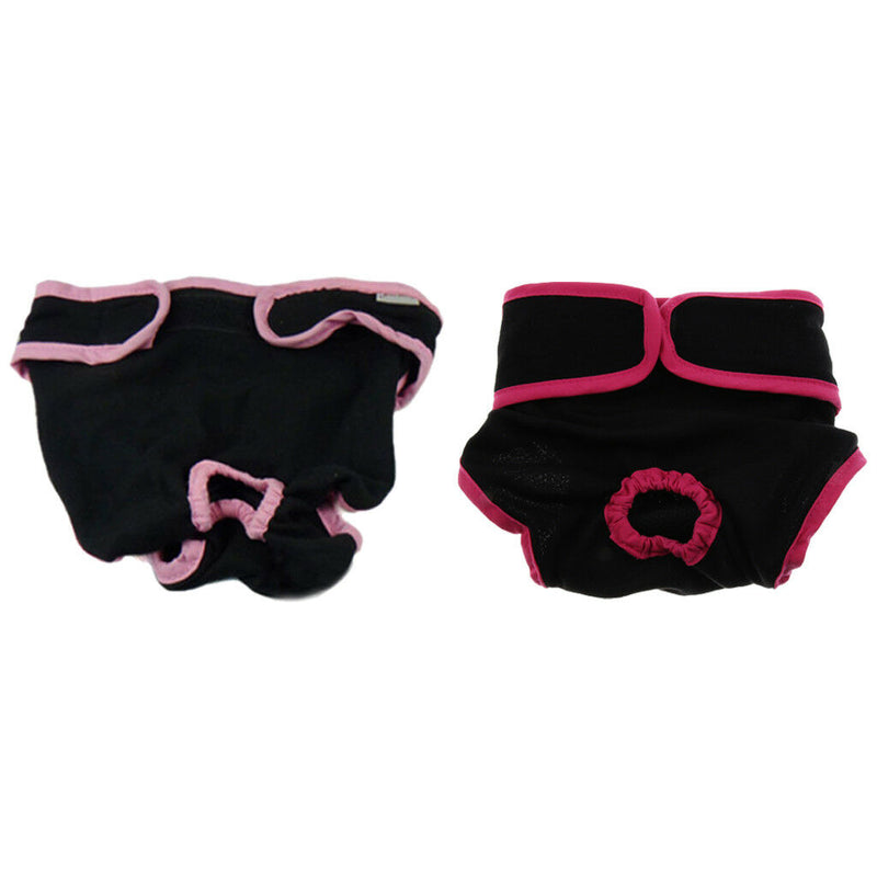 2 Pcs Female Dog Diapers Sanitary Pantie Pant Reusable Dog Diapers Wrap L/XL