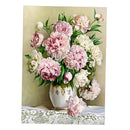 Decorative 5D Frameless Diamond Painting Pink Flower & Vase Home Shop Decor