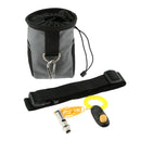 2pcs Dog Treat Bag Pet Training Snack Pouch Dog Walking Feed  Black/Gray